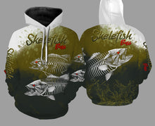 Load image into Gallery viewer, Bass skeleton fishing full printing
