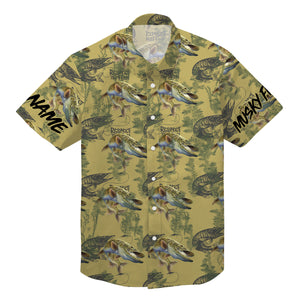 Musky fishing Hawaiian tshirts 3D All over printed custom name shirts personalized gift TAHT06
