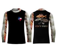 Load image into Gallery viewer, Texas slam fishing with Texas map UV protection quick dry customize name long sleeves shirts UPF 30+ personalized gift