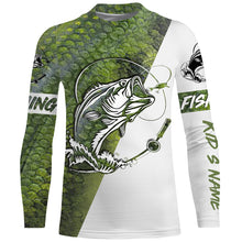 Load image into Gallery viewer, Bass scale tattoo customize name long sleeves fishing shirts, all over printing for men and women personalized gift TATS73