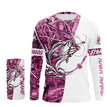 Load image into Gallery viewer, Pink Camo fishing tattoo UV protection quick dry customize name long sleeves UPF 30+ personalized gift