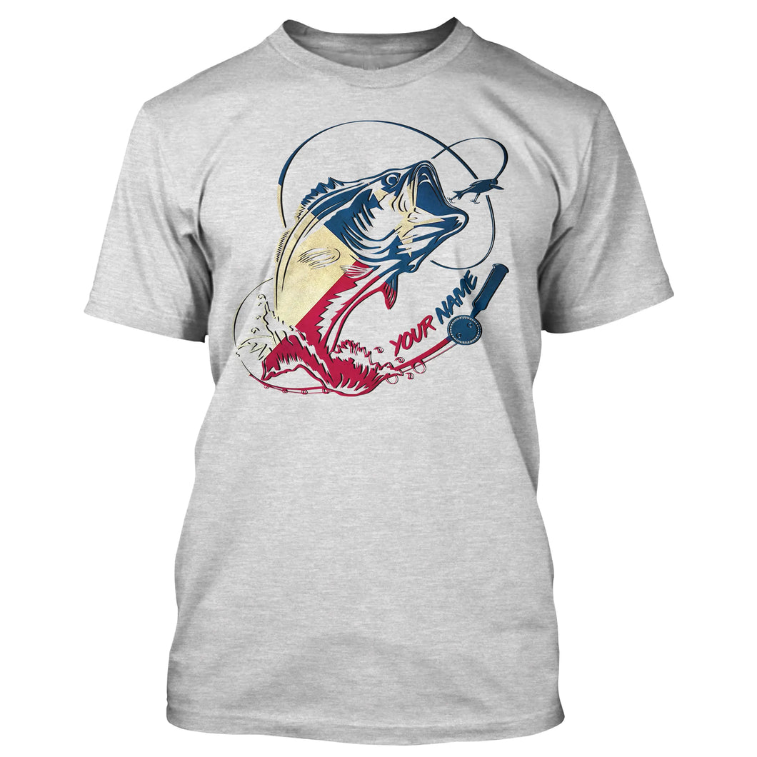 Texas bass fishing tattoo Texas flag fishing shirts TATS217