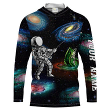 Load image into Gallery viewer, Astronauts galaxy bass fishing custom name UV protection Shirts fishing gifts TATS202