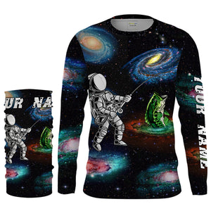 Astronauts galaxy bass fishing custom name UV protection Shirts fishing gifts TATS202