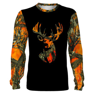 Buck whitetails orange camo all over print shirts TATS185