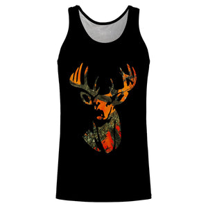 Buck whitetails orange camo all over print shirts TATS185