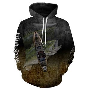 Kayak Bass Fishing Custom Name 3D All Over Printed Shirts Personalized Gift TATS158