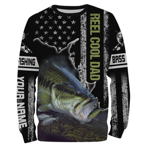 Bass Fishing Reel Cool Dad Custome Name 3D All Over Printed Shirts Personalized gift TATS131