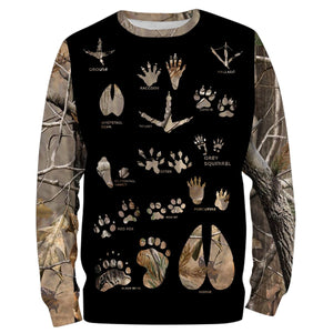 Animal tracks camouflage all over print shirts TATS189