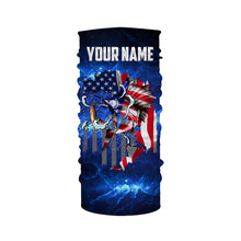 Load image into Gallery viewer, Sailfish fishing 3D American flag patriot UV protection quick dry Customize name long sleeves UPF 30+ personalized gift tshirt saltwater fishing apparel