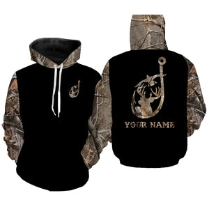 Hunting and fishing camouflage symbol custom name all over print shirts personalized gift