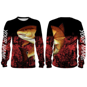 Redfish Puppy Drum Fishing Customize Name Long sleeves Shirts For Men And Women Personalized Fishing TATS84