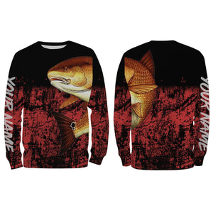 Redfish Puppy Drum Fishing Customize Name Long sleeves Shirts For Men And Women Personalized Fishing TATS84