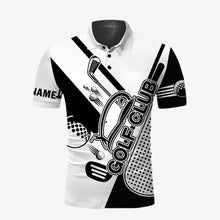 Load image into Gallery viewer, Golf club custom name and logo all over print Polo shirt personalized gift