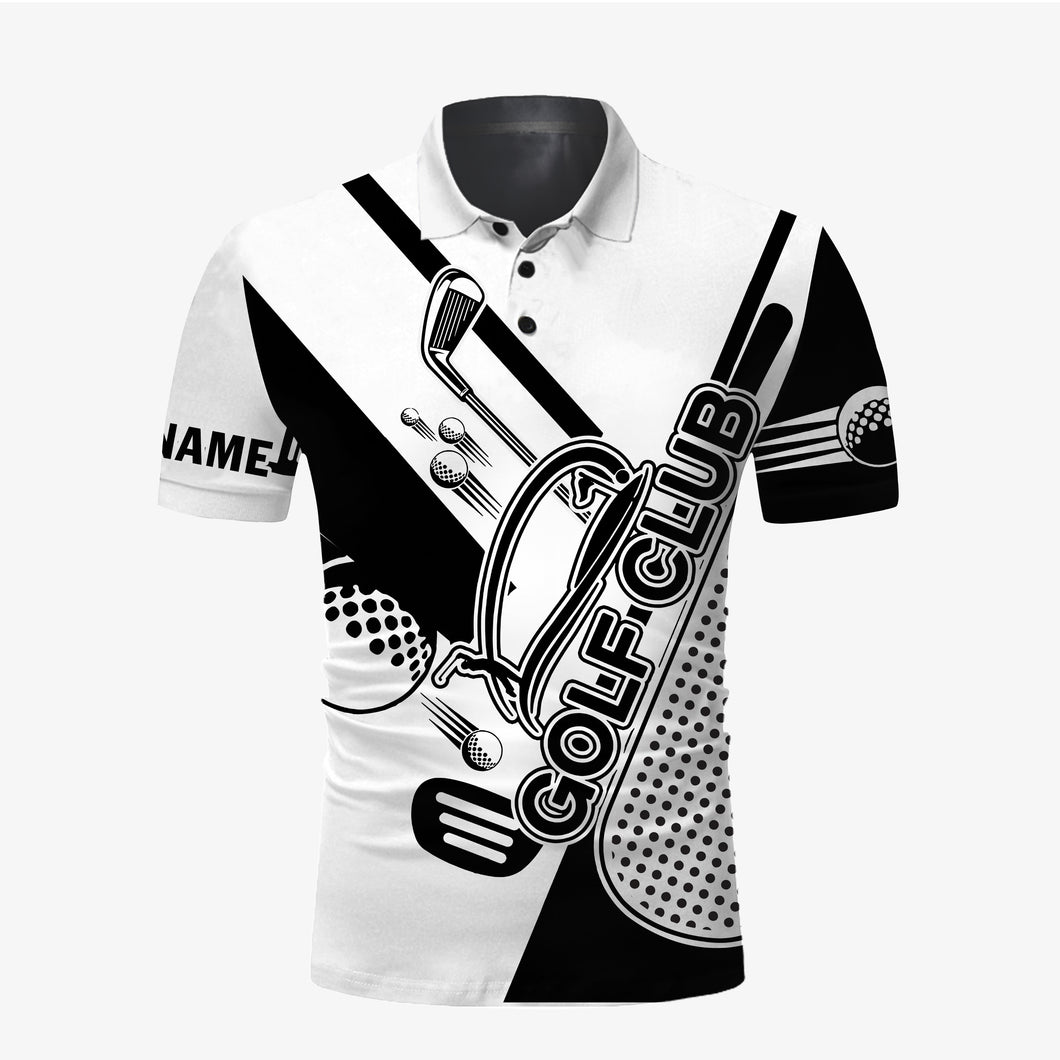 Golf club custom name and logo all over print Polo shirt personalized gift