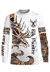 Elk Hunting Camo Custome Name 3D All Over Printed Shirts Personalized gift TATS132