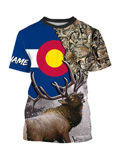 Colorado Elk Hunting Custome Name 3D All Over Printed Shirts Personalized gift TATS136