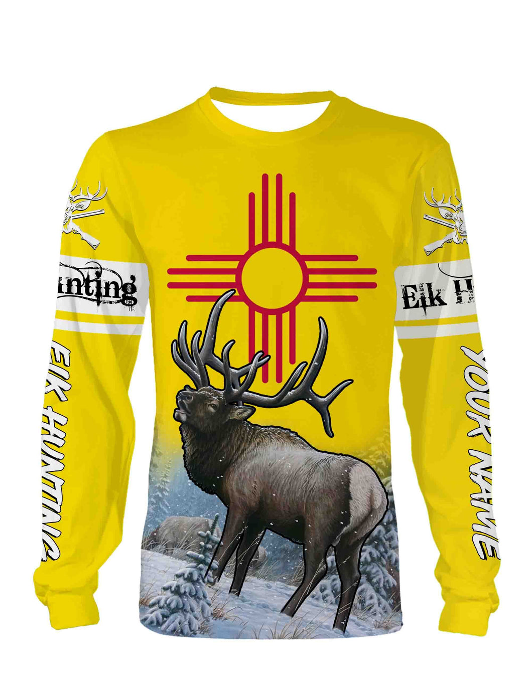 New Mexico Elk Huting Custome Name 3D All Over Printed Shirts Personalized Gift TATS141