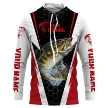 Load image into Gallery viewer, Personalized Smallmouth Bass performance Fishing Shirts, Bass Fishing jerseys | red - IPHW2399