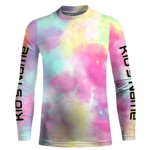 Custom Womens pastel Tie Dye Shirts, UV Long Sleeve Fishing Shirts for women - IPHW1722