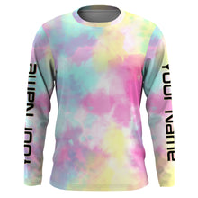 Load image into Gallery viewer, Custom Womens pastel Tie Dye Shirts, UV Long Sleeve Fishing Shirts for women - IPHW1722