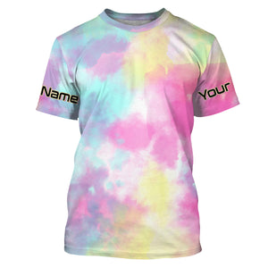 Custom Womens pastel Tie Dye Shirts, UV Long Sleeve Fishing Shirts for women - IPHW1722