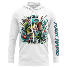 Load image into Gallery viewer, Wishin&#39; I Was Fishin&#39; Custom Funny Bass Christmas Fishing Shirts Bass Christmas Fishing Gifts IPHW5587