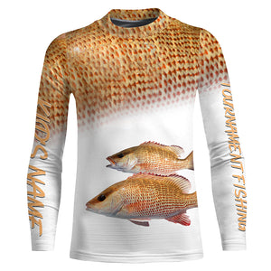 Personalized Mangrove Snapper Fishing Scales Long Sleeve Performance Tournament Fishing Shirts IPHW4011