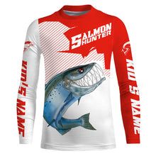 Load image into Gallery viewer, Angry Chinook King Salmon Custom Long sleeve Fishing Shirts, Salmon hunter Fishing jerseys | red IPHW3338