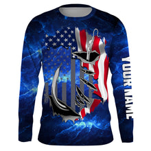 Load image into Gallery viewer, US Fishing Fish Hook American Flag UV protection Custom long sleeves Patriotic fishing apparel gifts - NQS3660