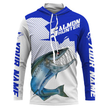 Load image into Gallery viewer, Angry Chinook King Salmon Custom Long sleeve Fishing Shirts, Salmon hunter Fishing jerseys | blue IPHW3352