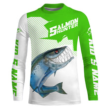 Load image into Gallery viewer, Angry Chinook King Salmon Custom Long sleeve Fishing Shirts, Salmon hunter Fishing jerseys | green IPHW3353