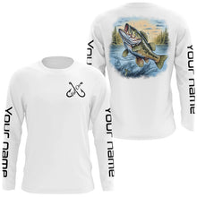 Load image into Gallery viewer, Custom Largemouth Bass Long Sleeve Tournament Fishing Shirts, Bass Uv Protection Fishing Jerseys IPHW4714