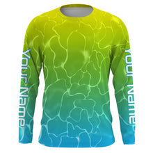 Load image into Gallery viewer, Mahi Mahi Fish skin Custom Long sleeve performance Fishing shirts, Mahi Mahi Fishing jerseys IPHW3040