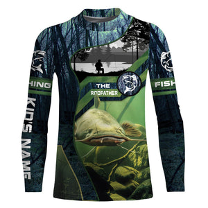 Flathead Catfish Fishing The Rodfather Custom name All over print shirts - fishing gift for men, best gift ideas for father's day - IPH1329