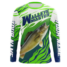 Load image into Gallery viewer, Walleye Fishing Custom Uv Protection Long Sleeve Fishing Shirts, Walleye Master Tournament Shirt IPHW3933