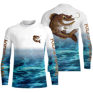 Custom Angry Catfish Tournament Long Sleeve Fishing Shirts, Catfish Performance Fishing Jerseys IPHW4794