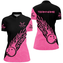 Load image into Gallery viewer, Custom Bowling Shirts For Women, Bowling Team Shirts Bowling Strike | Pink IPHW4476