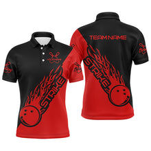 Load image into Gallery viewer, Custom Bowling Shirts For Men And Women, Bowling Team Shirts Bowling Strike | Black And Red IPHW3944