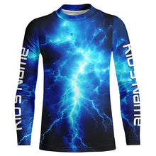 Load image into Gallery viewer, Personalized Uv Protection Long Sleeve Tournament Fishing Shirts, Thunder Fishing Jerseys IPHW4775