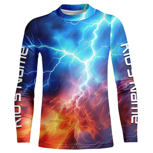 Personalized Uv Protection Long Sleeve Tournament Fishing Shirts, Thunder Fishing Jerseys IPHW4776