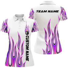 Load image into Gallery viewer, Personalized Flame Bowling Shirts For Women, Bowling Ball Custom Bowling Team Shirt IPHW4501