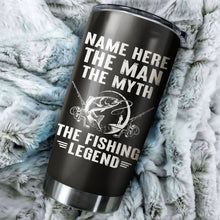 Load image into Gallery viewer, Rainbow Trout Fishing Tumbler legend Customize name Stainless Steel Tumbler Cup Personalized Fishing Father&#39;s day gift for fisherman - IPH1276