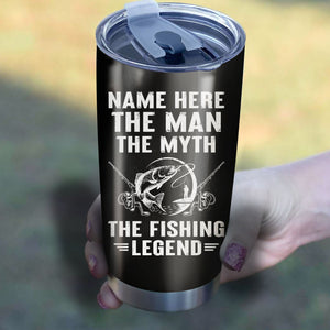 Rainbow Trout Fishing Tumbler legend Customize name Stainless Steel Tumbler Cup Personalized Fishing Father's day gift for fisherman - IPH1276