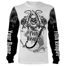 Load image into Gallery viewer, Fish Reaper Bass Fishing Custome Name 3D All Over Printed Shirts Personalized Fishing gift For Adult And Kid NQS345