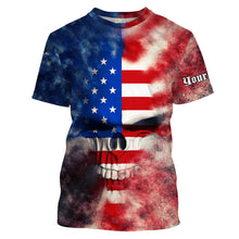 Load image into Gallery viewer, American Flag Skull Custom All over print shirt, Personalized Patriotic Skull gifts - IPHW779