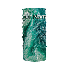 Load image into Gallery viewer, Custom Saltwater Long sleeve Fishing Shirts UV Protection, Sea wave camo Fishing Shirts - IPHW1475