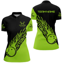 Load image into Gallery viewer, Custom Bowling Shirts For Women, Bowling Team Shirts Bowling Strike | Green IPHW4291