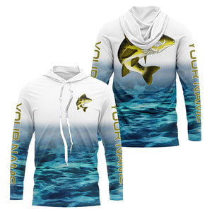 Angry Walleye Fishing Custom Long Sleeve Fishing Shirts, Walleye Tournament Fishing Jerseys IPHW6135