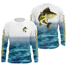 Load image into Gallery viewer, Angry Walleye Fishing Custom Long Sleeve Fishing Shirts, Walleye Tournament Fishing Jerseys IPHW6135